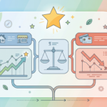 illustration comparing assets and liabilities side by side
