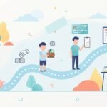 illustration showing how to teach kids about money at every age