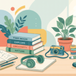 illustration showing cheap hobbies and free activities for enjoyable leisure time