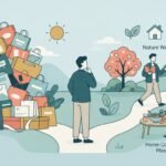 illustration showing how spending less can lead to a more fulfilling life