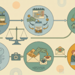 illustration representing a healthy money mindset and balanced financial habits
